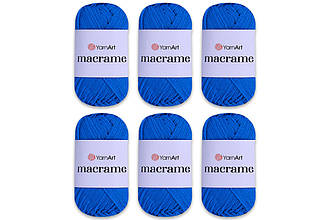 Упаковка YarnArt Macrame, Яскраво-синій No139, 6 шт.