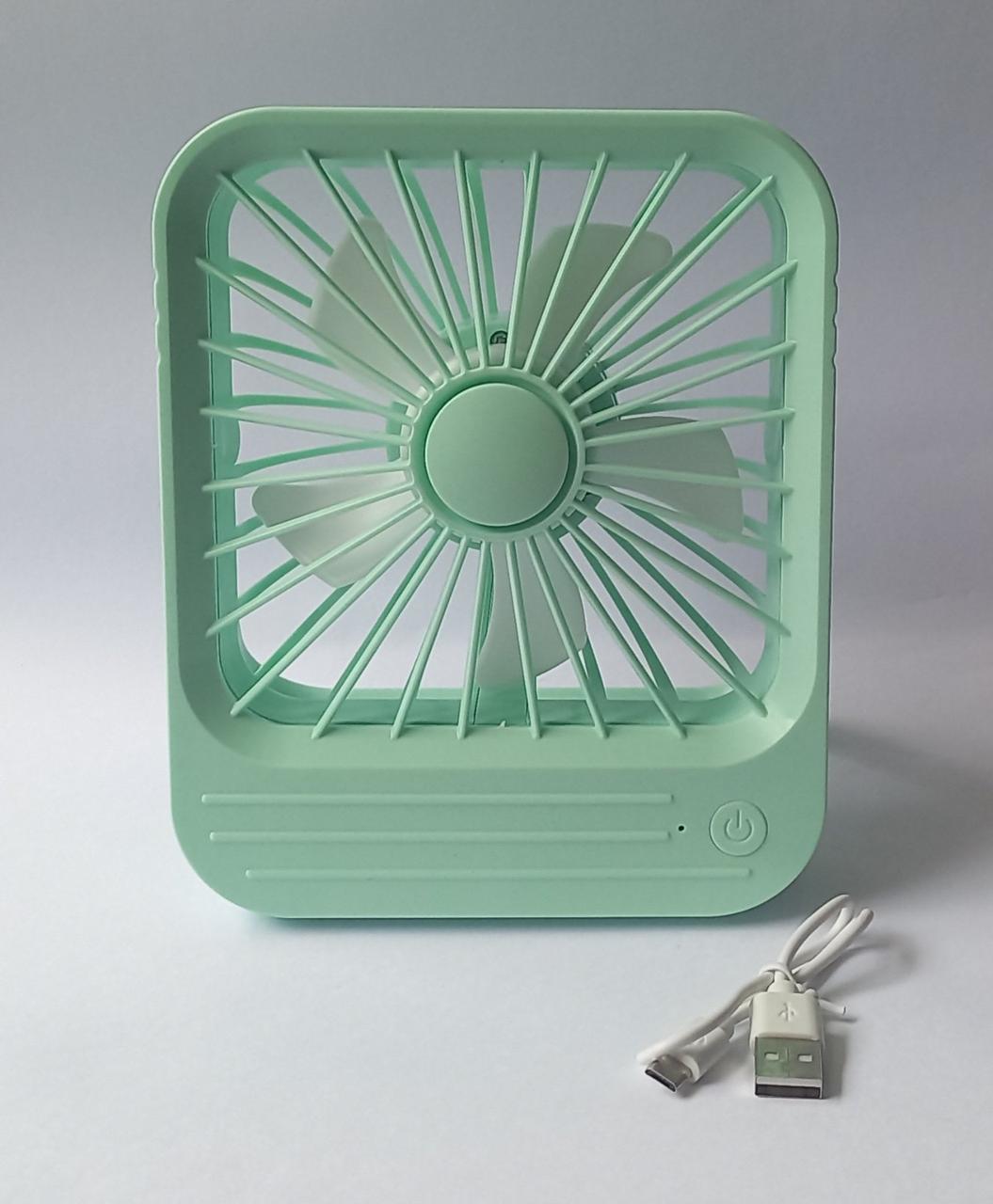 Вентилятор настільний ультра компактний Table Fan 966 GJY салатовий
