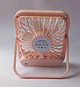 Вентилятор настільний ультра компактний Table Fan 966 JY рожевий, фото 7