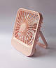 Вентилятор настільний ультра компактний Table Fan 966 JY рожевий, фото 5