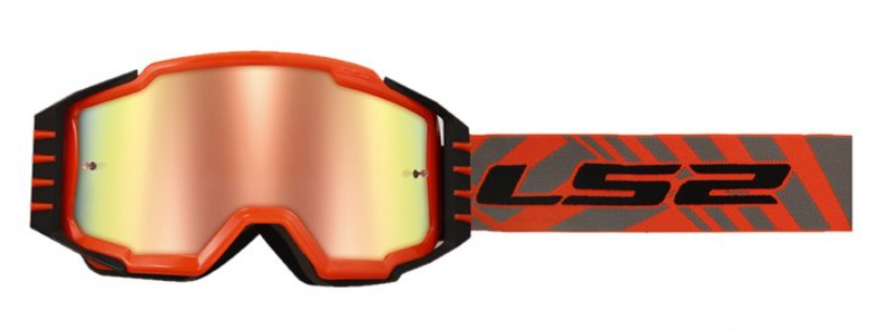 Маска кросова LS2 CHARGER PRO Orange Mirror Lens