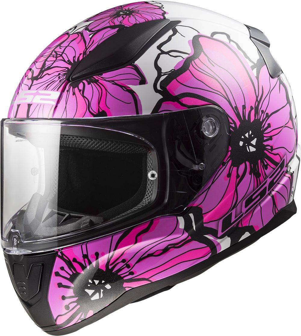 Мотошолом LS2 FF353 Rapid 2 Poppies Pink XXXL