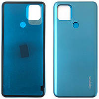 Задня кришка Oppo A15, A15s, A35 (блакитна Оригінал)