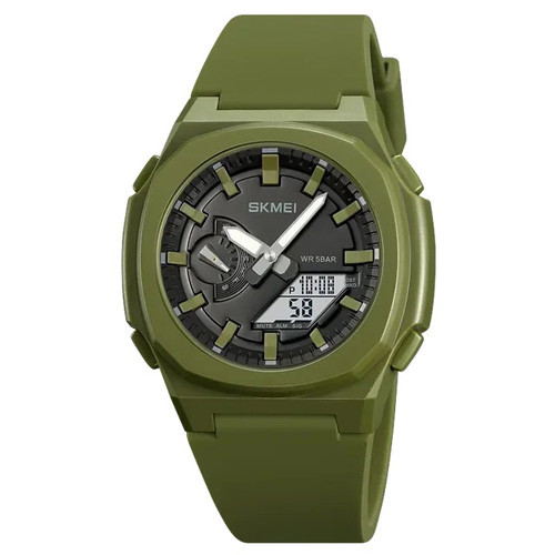 Годинник наручний SKMEI 2091AGWT, army green-white