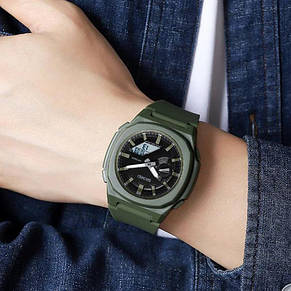Годинник наручний SKMEI 2091AGWT, army green-white, фото 3