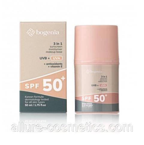 Сонцезахисний крем для обличчя Sunscreen face cream SPF50 Bogenia BG422 50мл, фото 1