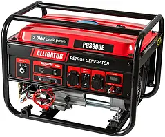 Генератор бензиновий Alligator PG3900E 3 кВт з електростарером