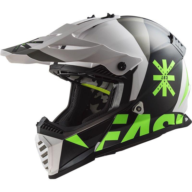 Мотошолом LS2 MX437 Fast EVO Heavy Black White S