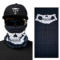 Вуличний шовковий баф з черепом для спорту бандана для їзди на велосипеді сонце та вітро захисна маска