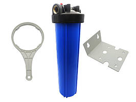 Колба BigBlue 20" Tiger Filtration синя / латунь різьби. (макс. давл. 10атм) + Картридж Baumar - Час Купувати