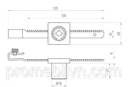 Замок накладний для скляних розсувних дверей Muller CL 4-7mm - фото 2 - id-p418451292