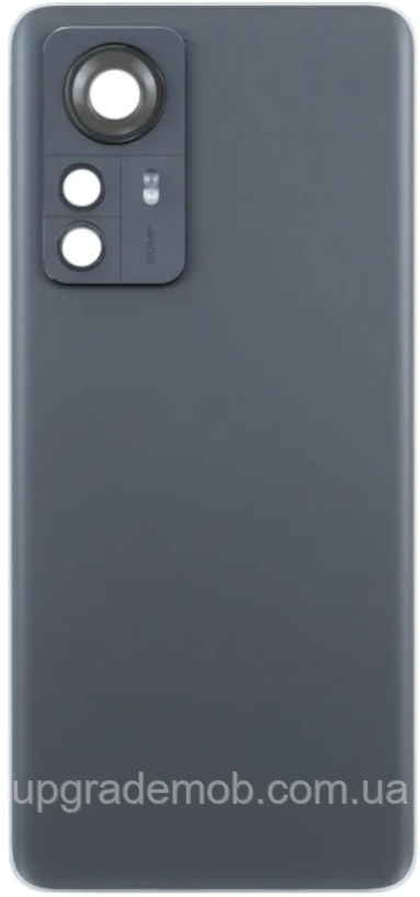 Задня кришка Xiaomi 12 Pro сіра Gray матова + скло камери