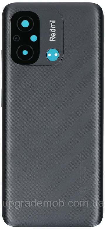 Задня кришка Xiaomi Redmi 12C сіра Graphite Gray оригінал + скло камери