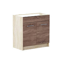 Кухонний модуль під мийку Еверест Еко 800 дуб сонома+трюфель (без стільниці) 80х46х82 см (DTM-2837)