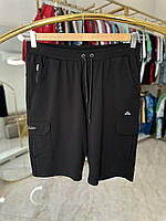 Чоловічі трикотажні шорти КАРГО GLV 0781(батал) 3-10XL чорні