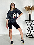 Жіночий спортивний комплект із шортами рубчик "Winsome" Норма та батал, фото 5