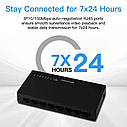 8-портів мережевий комутатор. FENVI Network Ethernet Switch 8 Port 10/100Mbps, фото 6
