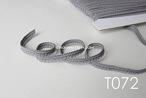 Тасьма зі вставками сіра 9 мм (Т072)