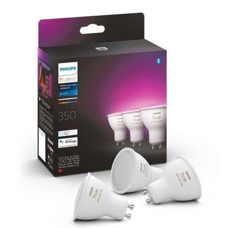 НАБІР 3x LED Лампочка з регулюванням яскравості Philips Hue White And Color Ambiance GU10/5W/230V 2000-6500K. Товар з Європи