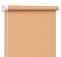 Ролеты на окна Рулонные шторы Жалюзи Однотонные Лен 2071 Абрикосовый