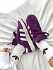 Жіночі кросівки Adidas Campus Purple Skate Адідас Кампус фіолетові замша шкіра повсякденні демісезон, фото 7