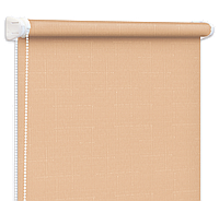 Роллеты на окна Рулонные шторы Жалюзи Однотонные Лен 877 Персиковый