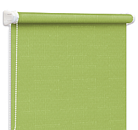 Роллеты на окна Рулонные шторы Жалюзи Однотонные Лен 873 Салатовый