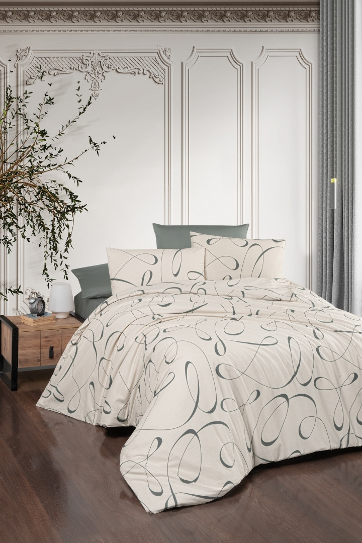 Постільна білизна First Choice Ranforce 160 х 220 см Alfeo Moonmist