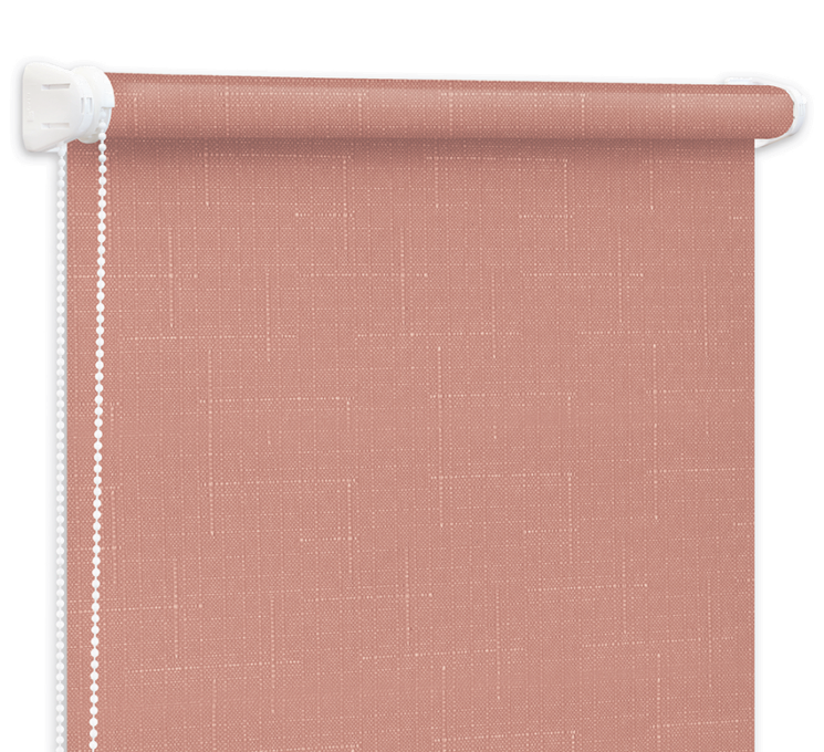 Ролеты на окна Рулонные шторы Жалюзи Однотонные Лен 812 Пудровый - фото 1 - id-p1755275078