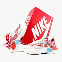 Жіночі стильні кросівки Nike Vista Lite White Red Blue Взуття Найк Віста білі легкі сіточка весна літо, фото 3