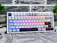 БЕСТСЕЛЕР AULA F75 White-Blue | ІГРОВА БЕЗПРОВІДНА МЕХАНІЧНА КЛАВІАТУРА | RGB | REAPER СВІТЧІ | 3 РЕЖИМИ