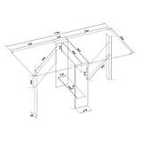 Стіл тумба No3 овальні краї вузький (Кантинт) (386/1700х800х750 мм, фото 6