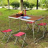Столик для пікніка + 4 стільці (Чемодан), фото 7