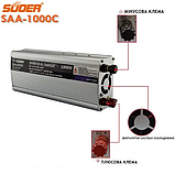Інвертор 12V в 220V Suoer SAA-1000C із зарядкою 10А + USB, фото 2