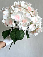 Штучна гортензія. Декоративний букет гортензії (біло-рожевий 45 см), фото 5