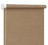 Ролеты на окна Рулонные шторы Жалюзи Однотонные Лен 502 Песочные
