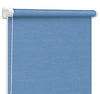 Роллеты на окна Рулонные шторы Жалюзи Однотонные Лен 0043 Голубой