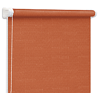 Роллеты на окна Рулонные шторы Жалюзи Однотонные Лен 860 Терракотовый