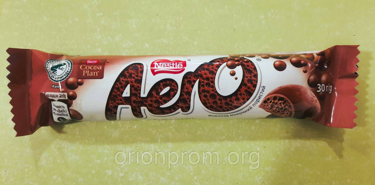 Шоколадний батончик Aero молочний 30 г (05.09.2024)