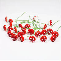 Декоративний гриб на проволці. Висота 15 мм (шт)