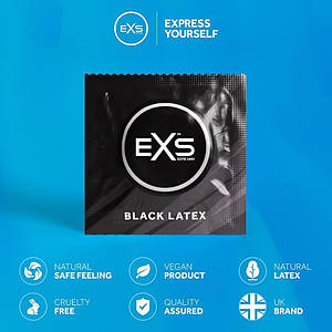 Презервативи EXS Black Latex 6 штук чорні презервативи