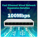 8-портів мережевий комутатор. PIX-LINK SW08 Network Ethernet Switch 8 Port 10/100Mbps, фото 5