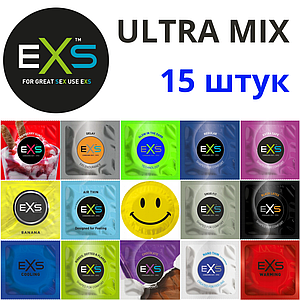 Презервативи EXS UltraMix 15 штук набір різних видів
