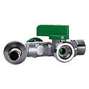 Кран зі штуцером подвійний ARCO 1/2″x3/4″x3/4″ кульовий поливальний (00472), фото 3