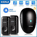 Бездротовий дверний дзвінок IP55 KERUI M521_2 black з 2 кнопками виклику. Чорний, фото 3