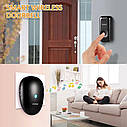 Бездротовий дверний дзвінок IP55 KERUI M521_2 black з 2 кнопками виклику. Чорний, фото 6