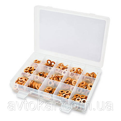 Комплект мідних ущільнювальних кілець для форсунок 450ед. TOPTUL JGEW450A, фото 1