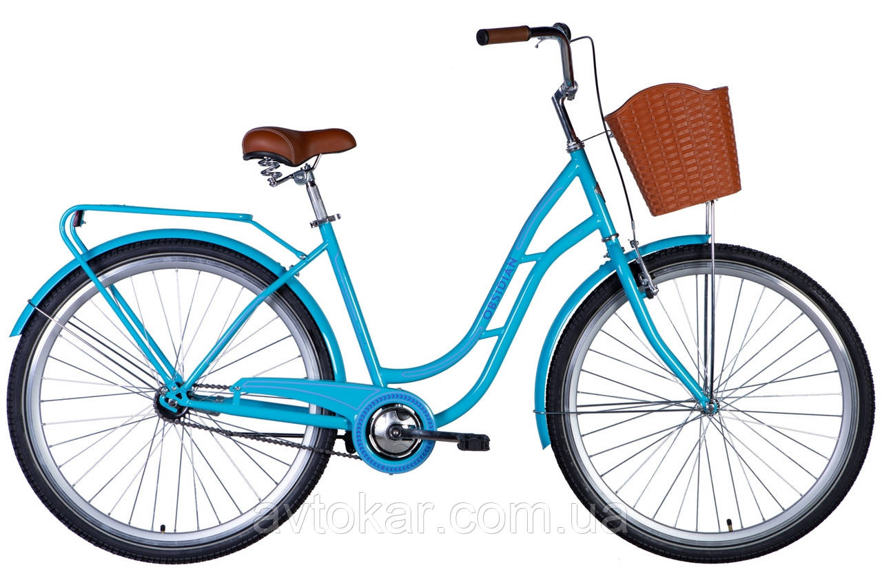 Велосипед ST 28" Dorozhnik OBSIDIAN гальмівна рама- з багажником задн St з кошиком Pl з крилом St 2024 ORG