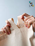 Екоторба-шопер без малюнка для покупок ручки стрічки без друка Розмір: 35см х 38см, фото 3