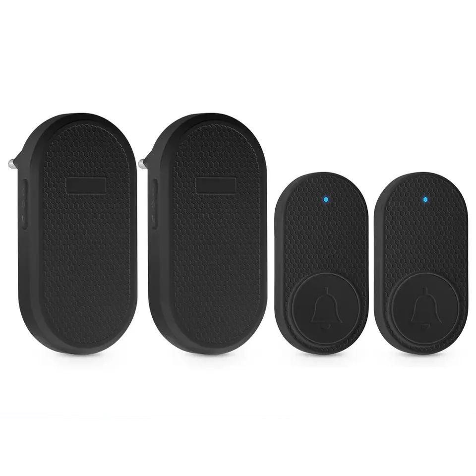 Бездротовий дверний дзвінок Fuers_2 з 2 премниками та 2 дзвінками. Розумний дзвінок для дверей із 32 мелодіями, фото 1